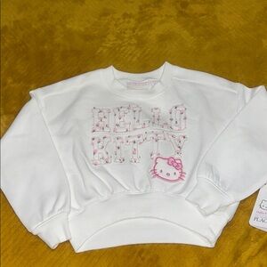 The Children's Place White Hello Kitty Sweatshirt with Pink Accents